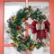 Christmas Buffalo Plaid Bow Rustic Burlap Crafts Wreath Bow for Holiday Weeding Kitchen Decor (9.5 x 13 inch)